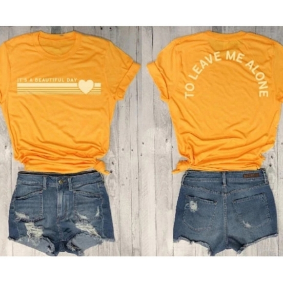 5⭐ ❤LAST ONE ❤ Mustard Yellow Graphic T Shirt - Picture 4 of 6